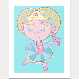 Ballerina Cartoon Posters and Art